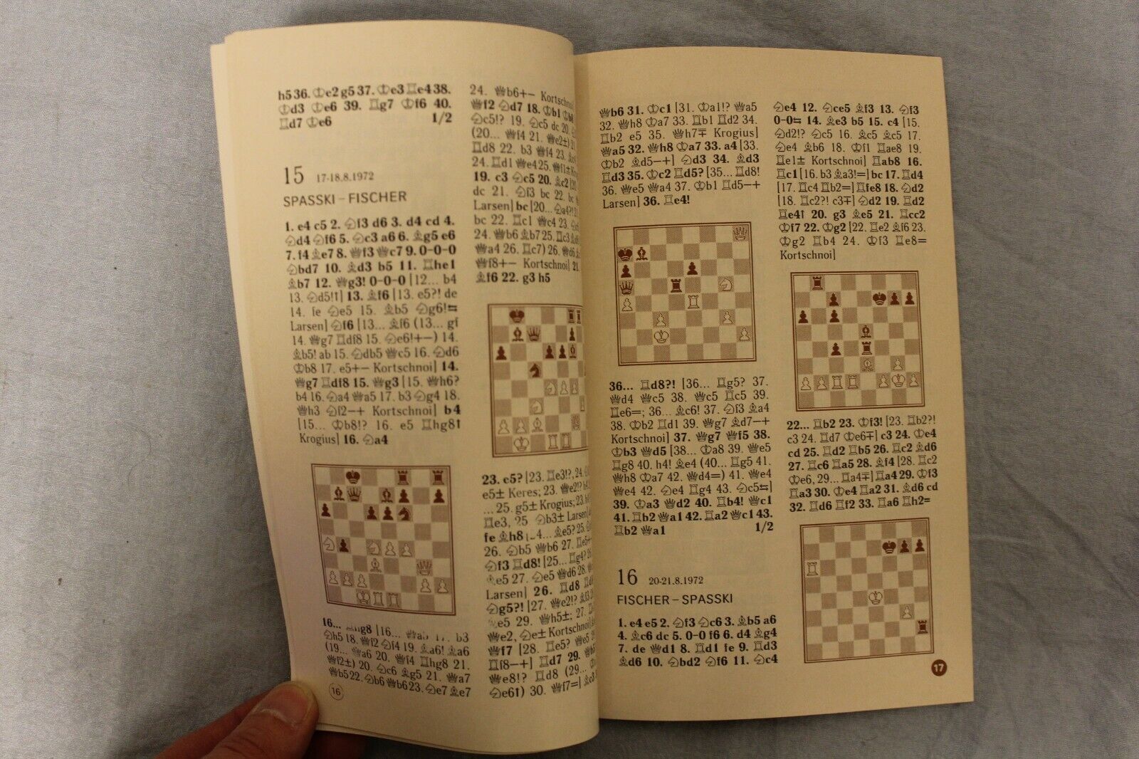 11128.Chess Book: Spasski – Fischer. Chess Olympus. 1992