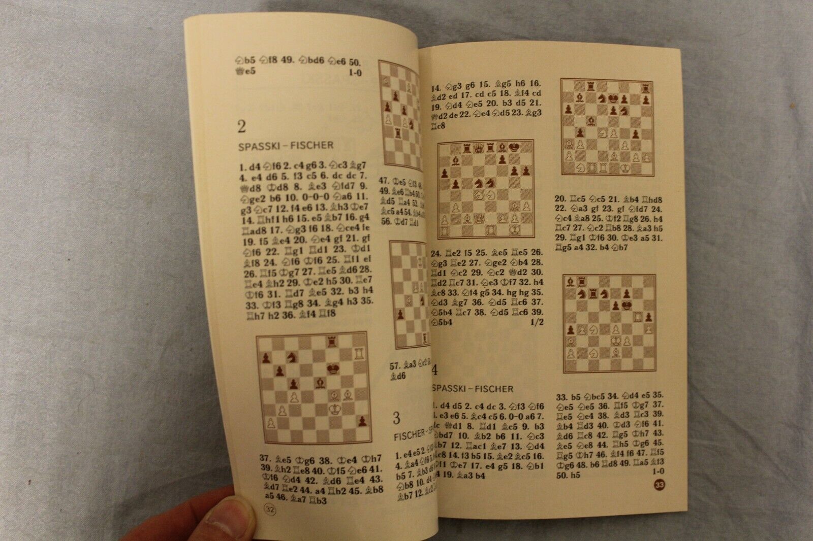 11128.Chess Book: Spasski – Fischer. Chess Olympus. 1992