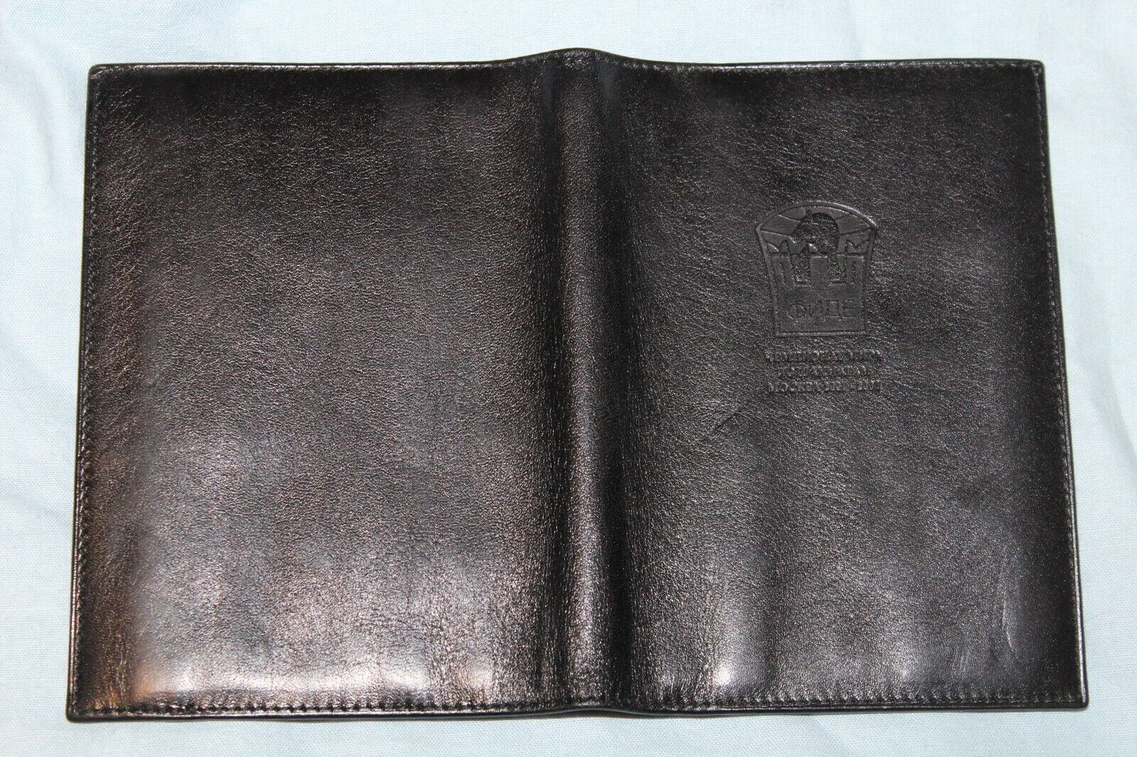 11140.Chess Business card holder: FIDE World Championship Moscow 2001- 2002 Leather