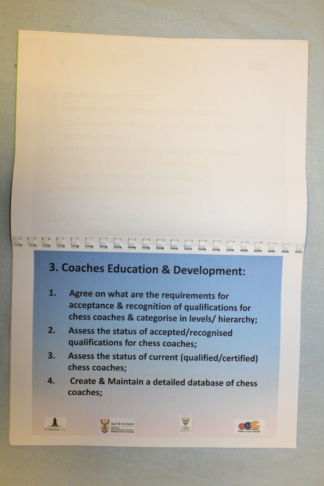 11149.Chess Development Materials. Sport & Recreation department, South Africa 2017