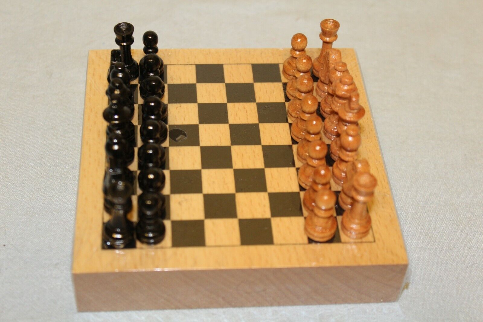 11376.Miniature Wooden Chess Set. Jiangnan Primary School