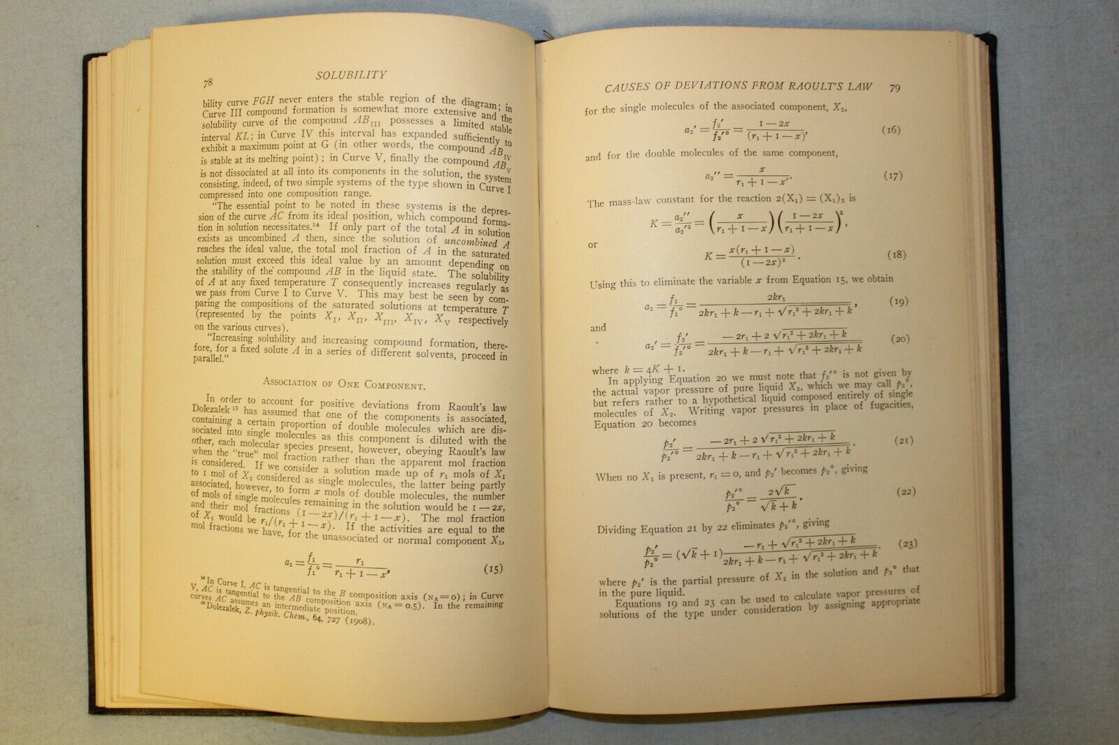 11420.Rare Book on Chemistry: Solubility by J. H. Hildebrand. 1924