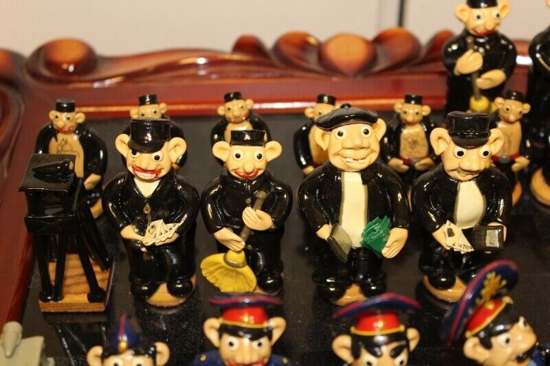 11441.Russian Bread Handmade Chess Set 6 Jailhouse: Police vs Prisoners