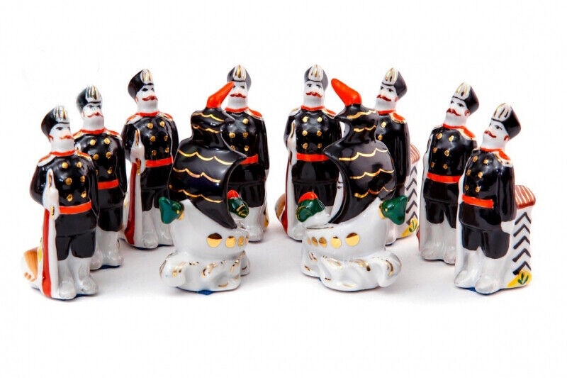 11598.Russian Porcelain Chess Set Picturesque. Verbilki
