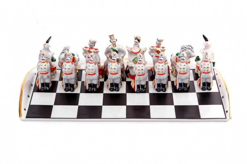 11598.Russian Porcelain Chess Set Picturesque. Verbilki