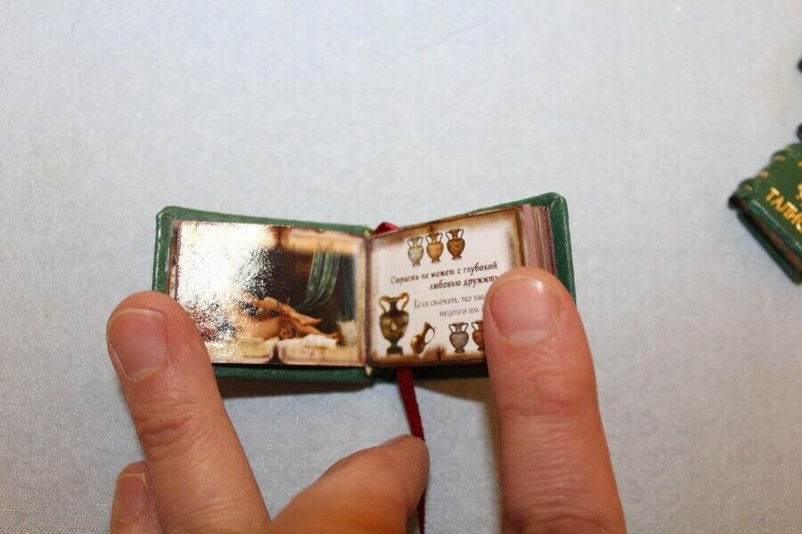 11623.Set 16 mini-books Pushkin, Lermontov etc. Handmade binding. 1997-2006