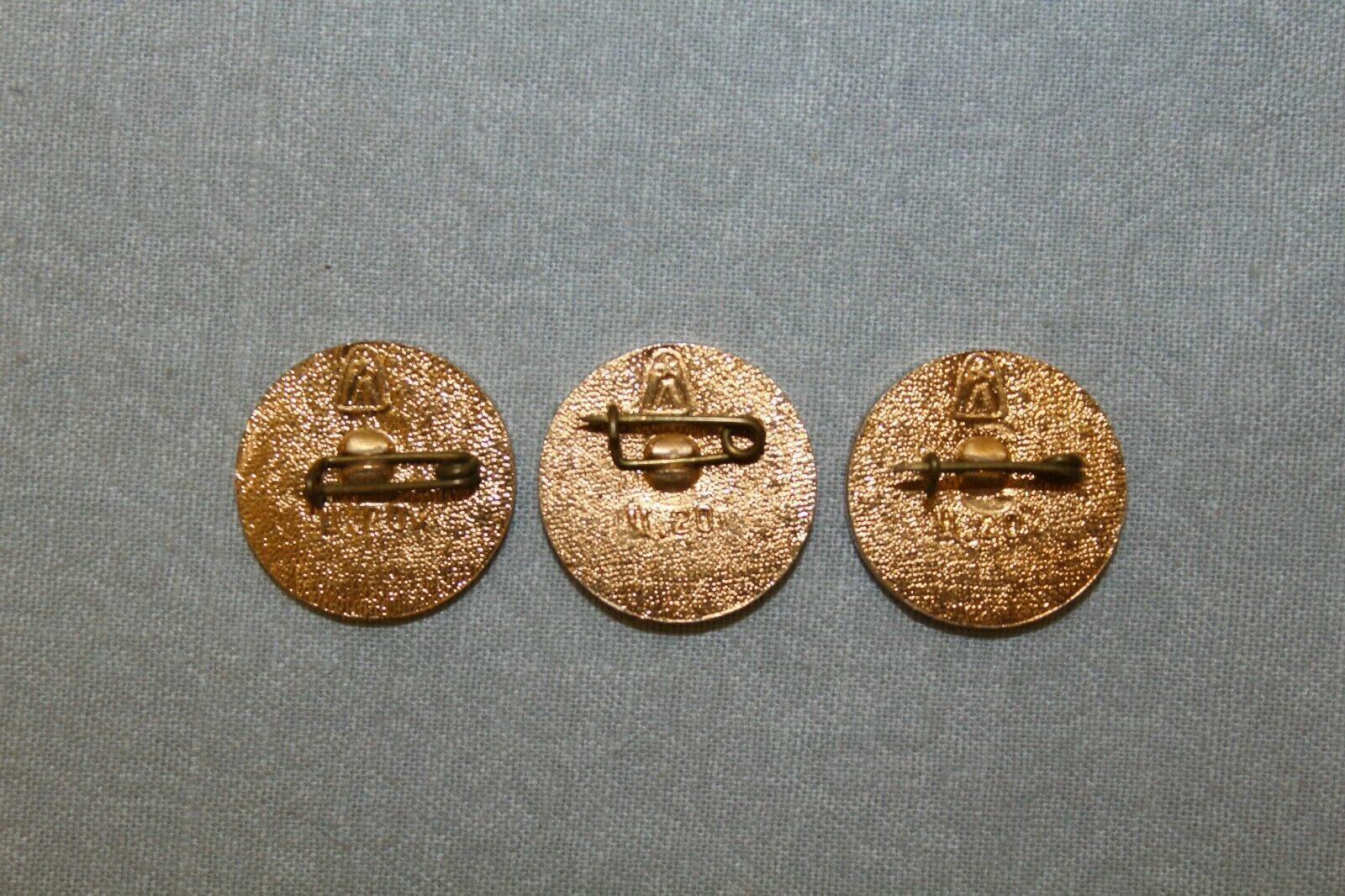 11647.Set of 3 Soviet Chess Pins Badges: Match Karpov-Korchnoi. Moscow 1974