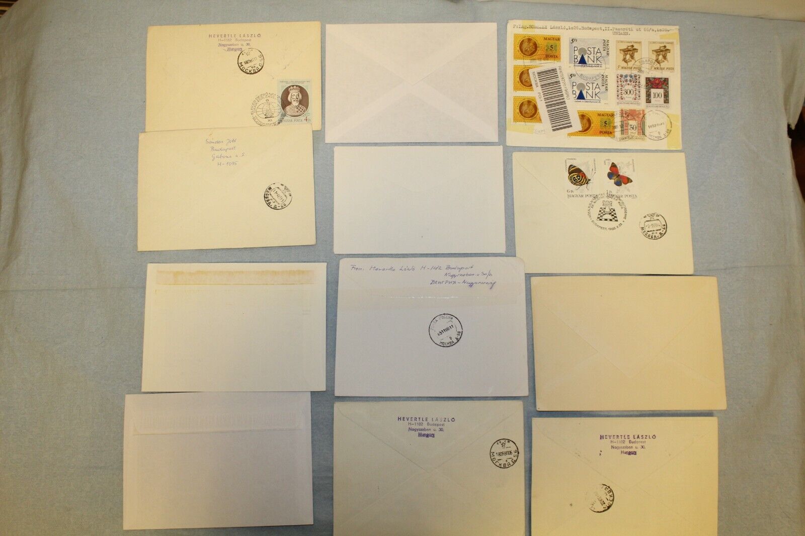 11655.Set of 66 Hungarian Chess envelopes and postcards