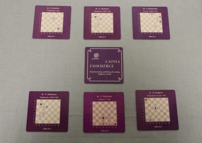11662.Six Chess Cup Holder Sets. 6 Cup Holders inside each box with chess tasks